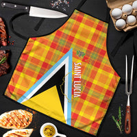 Saint Lucia Creole Day Apron Bon Fete Jounen Kweyol Madras Pattern - Wonder Print Shop