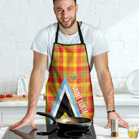 Saint Lucia Creole Day Apron Bon Fete Jounen Kweyol Madras Pattern - Wonder Print Shop