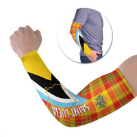 Saint Lucia Creole Day Arm Sleeves Bon Fete Jounen Kweyol Madras Pattern - Wonder Print Shop