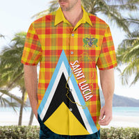 Saint Lucia Creole Day Hawaiian Shirt Bon Fete Jounen Kweyol Madras Pattern - Wonder Print Shop