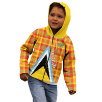 Saint Lucia Creole Day Kid Hoodie Bon Fete Jounen Kweyol Madras Pattern - Wonder Print Shop