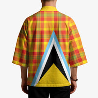 Saint Lucia Creole Day Kimono Bon Fete Jounen Kweyol Madras Pattern - Wonder Print Shop