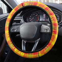Saint Lucia Creole Day Steering Wheel Cover Bon Fete Jounen Kweyol Madras Pattern - Wonder Print Shop