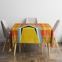 Saint Lucia Creole Day Tablecloth Bon Fete Jounen Kweyol Madras Pattern - Wonder Print Shop