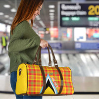Saint Lucia Creole Day Travel Bag Bon Fete Jounen Kweyol Madras Pattern - Wonder Print Shop