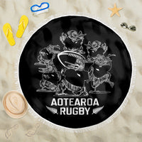 New Zealand Silver Fern Rugby Beach Blanket Haka Aotearoa Kiwi Dance - Wonder Print Shop