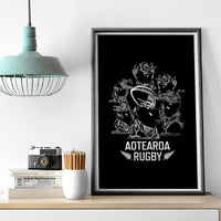 New Zealand Silver Fern Rugby Canvas Wall Art Haka Aotearoa Kiwi Dance - Wonder Print Shop