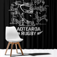 New Zealand Silver Fern Rugby Window Curtain Haka Aotearoa Kiwi Dance - Wonder Print Shop