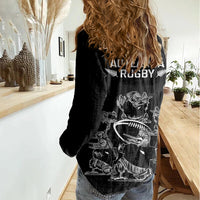 New Zealand Silver Fern Rugby Women Casual Shirt Haka Aotearoa Kiwi Dance - Wonder Print Shop