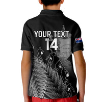 Custom New Zealand Silver Fern Rugby Kid Polo Shirt All Black Go Champions 2023 With Trophy Proud - Wonder Print Shop