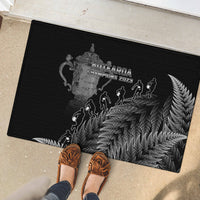 Custom New Zealand Silver Fern Rugby Rubber Doormat All Black Go Champions 2023 With Trophy Proud - Wonder Print Shop