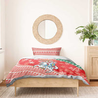 Lietuva Christmas Bedding Set Linksmu Kaledu - Lithuania Coat Of Arms - Wonder Print Shop