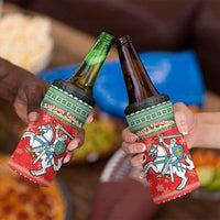 Lietuva Christmas 4 in 1 Can Cooler Tumbler Linksmu Kaledu - Lithuania Coat Of Arms - Wonder Print Shop