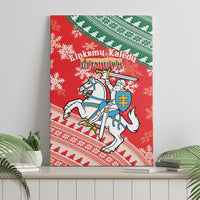 Lietuva Christmas Canvas Wall Art Linksmu Kaledu - Lithuania Coat Of Arms - Wonder Print Shop
