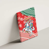 Lietuva Christmas Canvas Wall Art Linksmu Kaledu - Lithuania Coat Of Arms - Wonder Print Shop