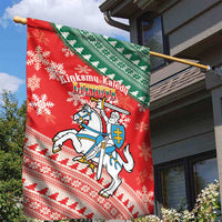 Lietuva Christmas Garden Flag Linksmu Kaledu - Lithuania Coat Of Arms - Wonder Print Shop