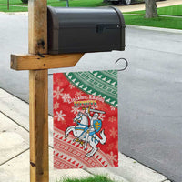 Lietuva Christmas Garden Flag Linksmu Kaledu - Lithuania Coat Of Arms - Wonder Print Shop