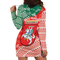 Lietuva Christmas Hoodie Dress Linksmu Kaledu - Lithuania Coat Of Arms - Wonder Print Shop