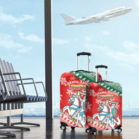 Lietuva Christmas Luggage Cover Linksmu Kaledu - Lithuania Coat Of Arms - Wonder Print Shop
