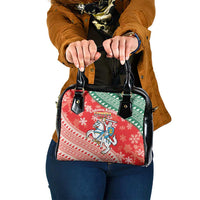 Lietuva Christmas Shoulder Handbag Linksmu Kaledu - Lithuania Coat Of Arms