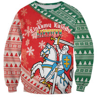 Lietuva Christmas Sweatshirt Linksmu Kaledu - Lithuania Coat Of Arms - Wonder Print Shop