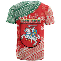 Lietuva Christmas T Shirt Linksmu Kaledu - Lithuania Coat Of Arms - Wonder Print Shop