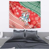 Lietuva Christmas Tapestry Linksmu Kaledu - Lithuania Coat Of Arms - Wonder Print Shop