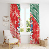 Lietuva Christmas Window Curtain Linksmu Kaledu - Lithuania Coat Of Arms - Wonder Print Shop