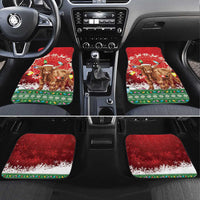 Scotland Christmas Car Mats Highland Cow Santa - Nollaig Chridheil! - Wonder Print Shop