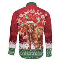 Scotland Christmas Family Matching Tank Maxi Dress and Hawaiian Shirt Highland Cow Santa - Nollaig Chridheil! - Wonder Print Shop