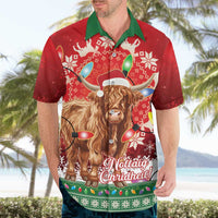 Scotland Christmas Hawaiian Shirt Highland Cow Santa - Nollaig Chridheil! - Wonder Print Shop