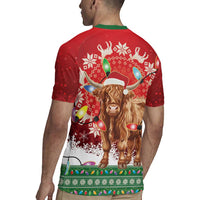 Scotland Christmas Rugby Jersey Highland Cow Santa - Nollaig Chridheil! - Wonder Print Shop