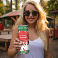 Scotland Christmas Skinny Tumbler Highland Cow Santa - Nollaig Chridheil! - Wonder Print Shop