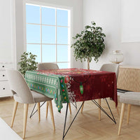 Scotland Christmas Tablecloth Highland Cow Santa - Nollaig Chridheil! - Wonder Print Shop