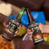 Scotland Christmas 4 in 1 Can Cooler Tumbler Merry Yule Log - Wonder Print Shop