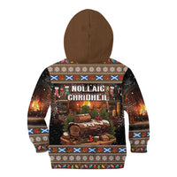 Scotland Christmas Kid Hoodie Merry Yule Log - Wonder Print Shop