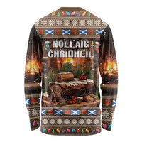 Scotland Christmas Long Sleeve Shirt Merry Yule Log - Wonder Print Shop