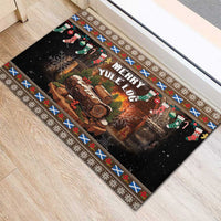 Scotland Christmas Rubber Doormat Merry Yule Log - Wonder Print Shop