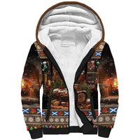 Scotland Christmas Sherpa Hoodie Merry Yule Log - Wonder Print Shop