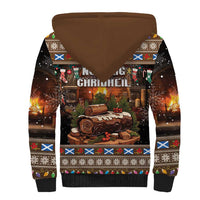 Scotland Christmas Sherpa Hoodie Merry Yule Log - Wonder Print Shop