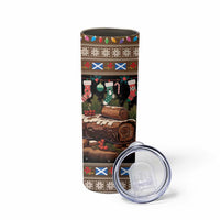 Scotland Christmas Skinny Tumbler Merry Yule Log - Wonder Print Shop