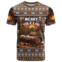 Scotland Christmas T Shirt Merry Yule Log - Wonder Print Shop