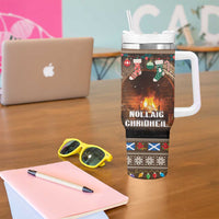 Scotland Christmas Tumbler With Handle Merry Yule Log - Wonder Print Shop