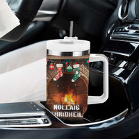 Scotland Christmas Tumbler With Handle Merry Yule Log - Wonder Print Shop