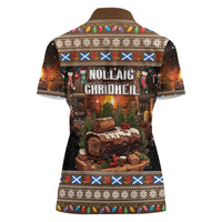 Scotland Christmas Women Polo Shirt Merry Yule Log - Wonder Print Shop