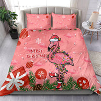 Flamingo Christmas Bedding Set 2023 Seamless Xmas Vibes - Wonder Print Shop