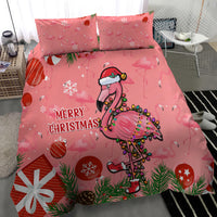 Flamingo Christmas Bedding Set 2023 Seamless Xmas Vibes - Wonder Print Shop