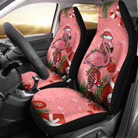 Flamingo Christmas Car Seat Cover 2023 Seamless Xmas Vibes - Wonder Print Shop