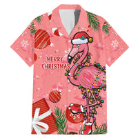 Flamingo Christmas Family Matching Mermaid Dress and Hawaiian Shirt 2023 Seamless Xmas Vibes - Wonder Print Shop