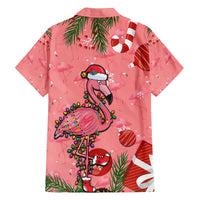 Flamingo Christmas Family Matching Off Shoulder Long Sleeve Dress and Hawaiian Shirt 2023 Seamless Xmas Vibes - Wonder Print Shop